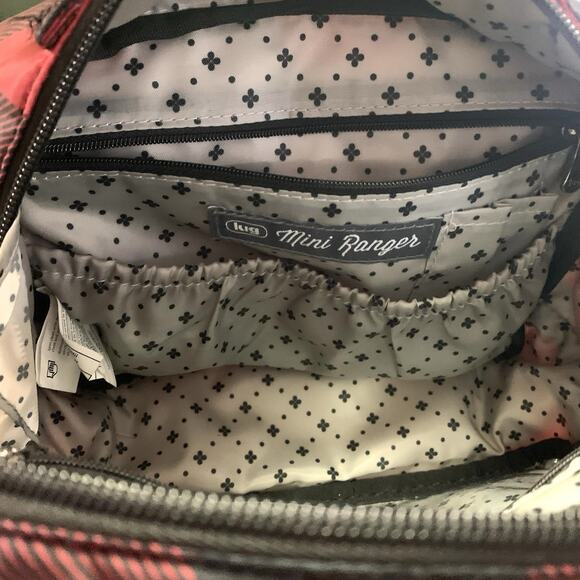 LUG Black & Red Buffalo Plaid Nylon MINI RANGER Crossbody Organizer - Picture 12 of 16